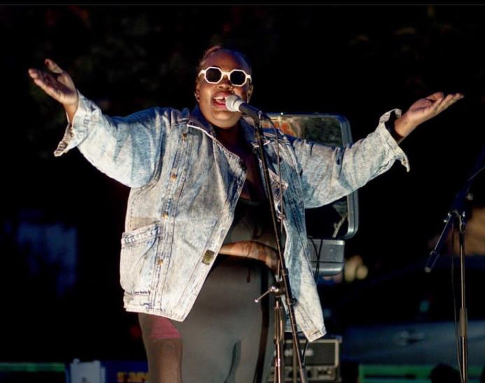 Singing on stage